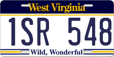 WV license plate 1SR548