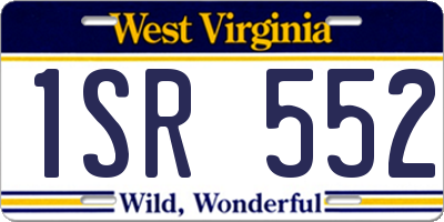 WV license plate 1SR552