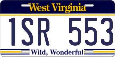 WV license plate 1SR553