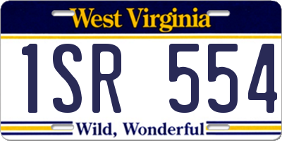 WV license plate 1SR554