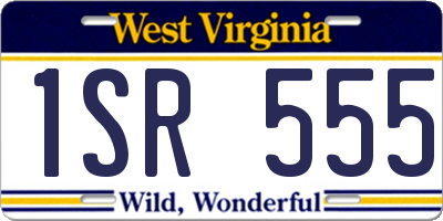 WV license plate 1SR555