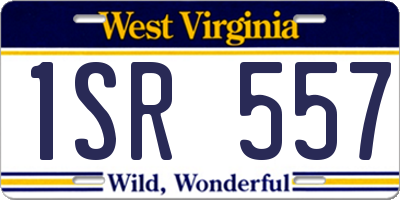 WV license plate 1SR557