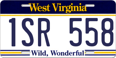 WV license plate 1SR558