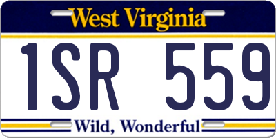 WV license plate 1SR559