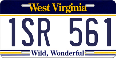 WV license plate 1SR561