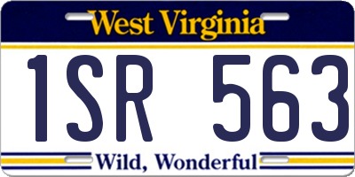WV license plate 1SR563