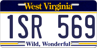 WV license plate 1SR569