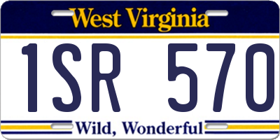 WV license plate 1SR570