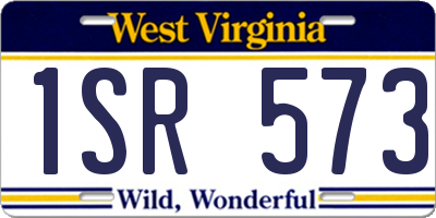 WV license plate 1SR573