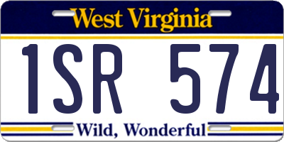 WV license plate 1SR574