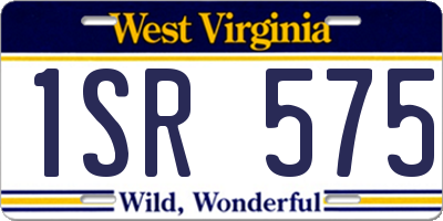 WV license plate 1SR575