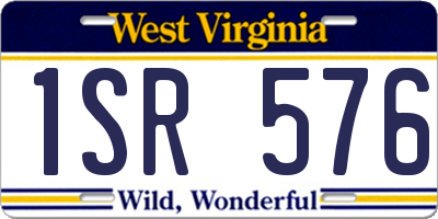 WV license plate 1SR576