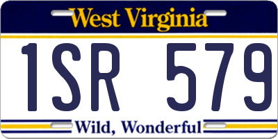 WV license plate 1SR579