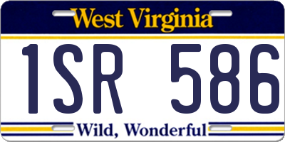 WV license plate 1SR586