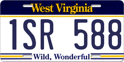 WV license plate 1SR588