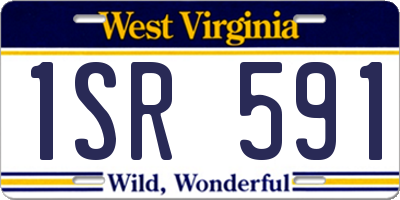 WV license plate 1SR591
