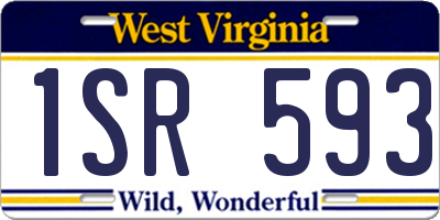 WV license plate 1SR593