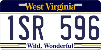 WV license plate 1SR596
