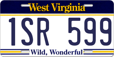 WV license plate 1SR599