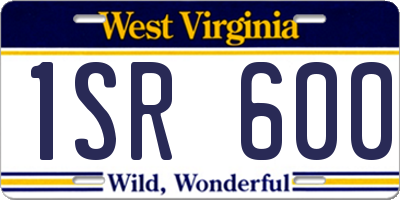WV license plate 1SR600