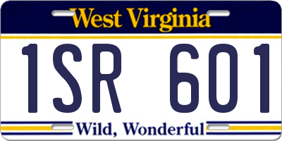WV license plate 1SR601