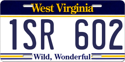 WV license plate 1SR602