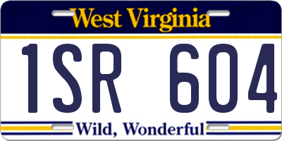 WV license plate 1SR604