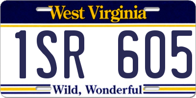 WV license plate 1SR605