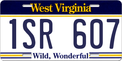 WV license plate 1SR607