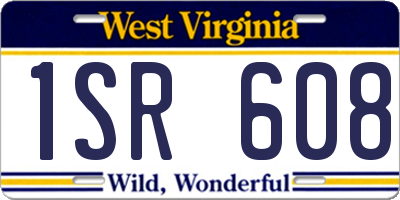 WV license plate 1SR608