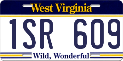 WV license plate 1SR609