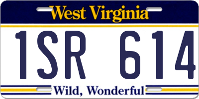 WV license plate 1SR614