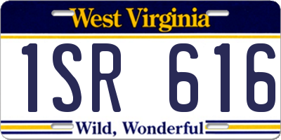 WV license plate 1SR616