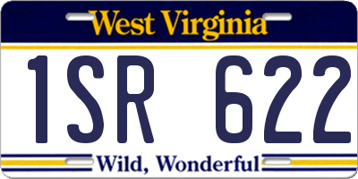WV license plate 1SR622