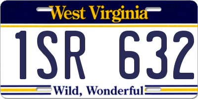 WV license plate 1SR632