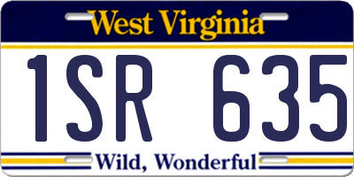 WV license plate 1SR635