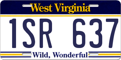 WV license plate 1SR637