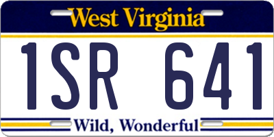 WV license plate 1SR641
