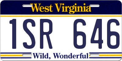 WV license plate 1SR646
