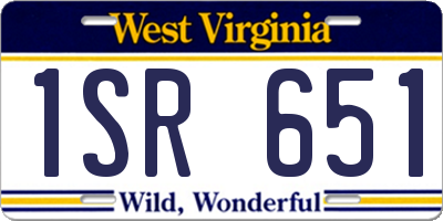 WV license plate 1SR651