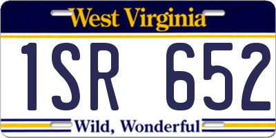 WV license plate 1SR652