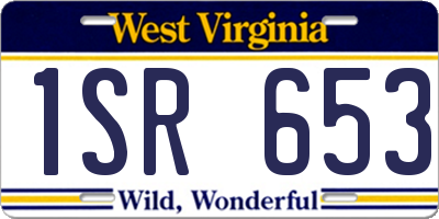 WV license plate 1SR653