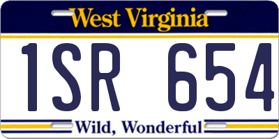WV license plate 1SR654