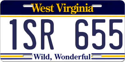 WV license plate 1SR655