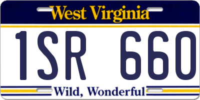 WV license plate 1SR660