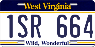 WV license plate 1SR664