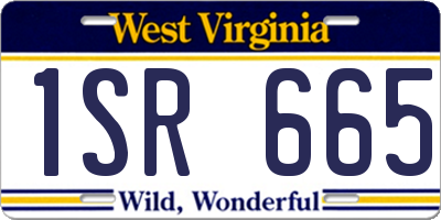 WV license plate 1SR665
