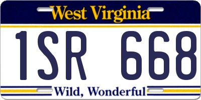 WV license plate 1SR668
