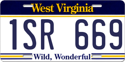 WV license plate 1SR669