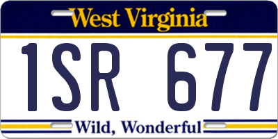 WV license plate 1SR677